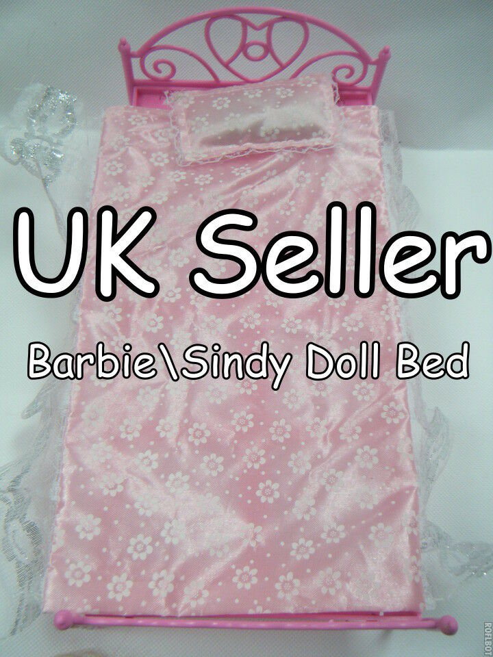 CUTE 12 SINDY DOLL SIZED FURNITURE BED IN 2 COLOURS PINK OR PURPLE UK Fatcatz copy catz