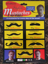 Load image into Gallery viewer, 7x Stylish Pencil Thin Mustache Set for Fancy Dress Halloween

