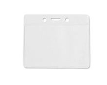 Load image into Gallery viewer, Fat-catz-copy-catz Quality Pack of 20, 25, 50 or 100 Clear PVC Plastic Pocket ID Badge Card Holder Wallet ID Card Holder Badge Bus Pass Holders Horizontal
