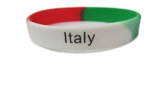 Fat-catz-copy-catz Unisex World Cup Euro's Country Patriotic Team Silicone Bands Bracelets: England Three Lions, Brazil & Italy
