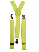 Load image into Gallery viewer, Fat-catz-copy-catz Quality Slim Narrow Adjustable Unisex Adult Child Elastic Clip-on Braces Suspender&quot;Y&quot; back Neon Belt One Size
