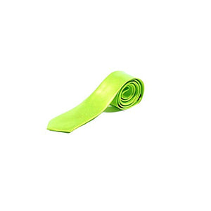 Plain Neon Green Skinny Tie - Lime