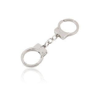 EBEST - Stainless Steel Mini Handcuff Keychain, Silver