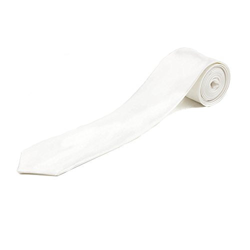 Funky Skinny Ties Plain Design Inc Red, Pink, Green Plus More (White)