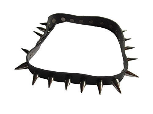 Fat-catz-copy-catz Unisex PVC Faux leather with metal spikes studded choker, goth, fetish gear, punk, fancy dress