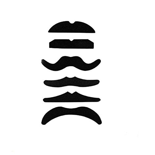 BESTOYARD 6 Pieces Halloween Novelty Fake Mustache Mustache Party Supplies Photo Props Self Adhesive Mustache for Party Performance Costumes