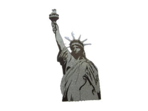 Statue of Liberty USA Monument smooth glitter style iron on clothes patch by fat-catz-copy-catz