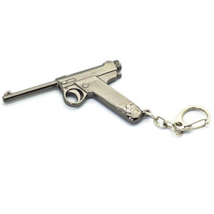 Mingfi Luger Pistol Gun Metal Model Keyring Pendant