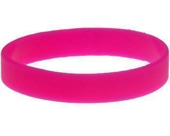 Pink Plain Colour Silicone Wristband