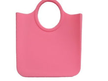 Load image into Gallery viewer, Fat-catz-copy-catz Cute Bright Neon Turquoise, Pink or Yellow Ladies Girls Cosmetic HandBag Silicone Fashion Purse Bag 18cmx19cm
