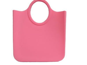Fat-catz-copy-catz Cute Bright Neon Turquoise, Pink or Yellow Ladies Girls Cosmetic HandBag Silicone Fashion Purse Bag 18cmx19cm
