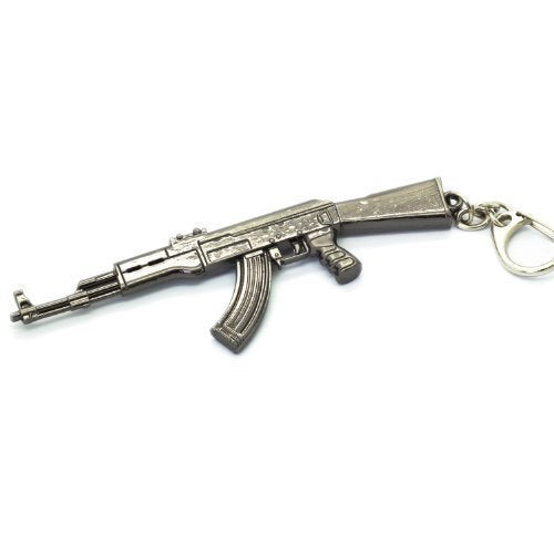 Mingfi AK47 Rifle Gun Metal Model Keyring Pendant #503