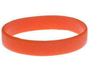 Orange Plain Colour Silicone Wristband