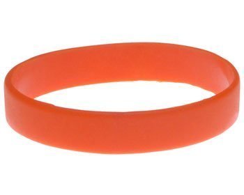 Orange Plain Colour Silicone Wristband