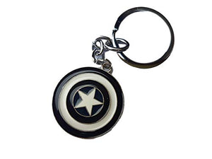 Fat-catz-copy-catz Black Captain America shield marvel superhero enamel metal keyring