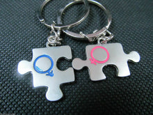 Load image into Gallery viewer, Cupid Jigsaw Arrow Heart I LOVE YOU Keychain Lovers Couple Gift Keyring UKSELLER

