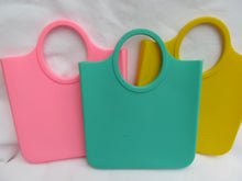 Load image into Gallery viewer, LADIES BRIGHT NEON FASHION SILICONE HANDBAG CLUTCH PURSE, 3 COLOURS: PINK YELLOW
