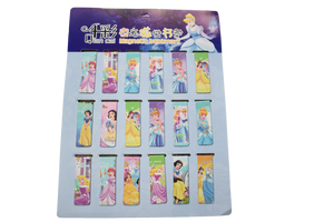 2x Novelty Princess Disney Cinderella Snow White Magnetic Bookmark Page Markers