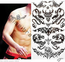 Load image into Gallery viewer, BLACK UNISEX CELTIC TRIBAL GOTHIC CIRCLES SUN TEMPORARY TATTOOS 20+ PER PACK UK
