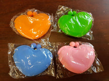 Load image into Gallery viewer, LADIES GIRLS HEART SHAPED SILICONE BAG COIN PURSE BRIGHT 4 COLOURS UKSELLER
