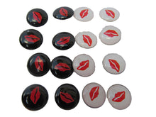 Load image into Gallery viewer, 8 PAIRS  MENS WOMENS FASHION BLACK &amp; WHITE LIPS RETRO JEWELLERY EARRINGS UK SELL
