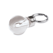 Load image into Gallery viewer, 1x Colour Changing Led Light Mini Bulb Shaped Torch Keyring Keychain Free UK P&amp;P
