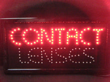 Load image into Gallery viewer, QUALITY CONTACT LENSES OPTICIAN WINDOW HANGING NEON DISPLAY FLASHING LED SIGN UK
