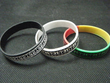 Load image into Gallery viewer, PEACE SIGN LOGO HIPPY RASTA LOVE MENS WOMENS RUBBER WRIST BRACELET BAND UKSELLER
