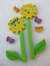 Load image into Gallery viewer, PACK OF SUNFLOWERS &amp; BUTTERFLIES KAWAII JAPANESE STYLE NOVELTY ERASERS RUBBERS

