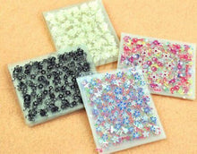 Load image into Gallery viewer, 5 or 10 SMALL SHEETS NAIL ART TIPS STICKERS FALSE NAIL DESIGN MANICURE GEMS UK
