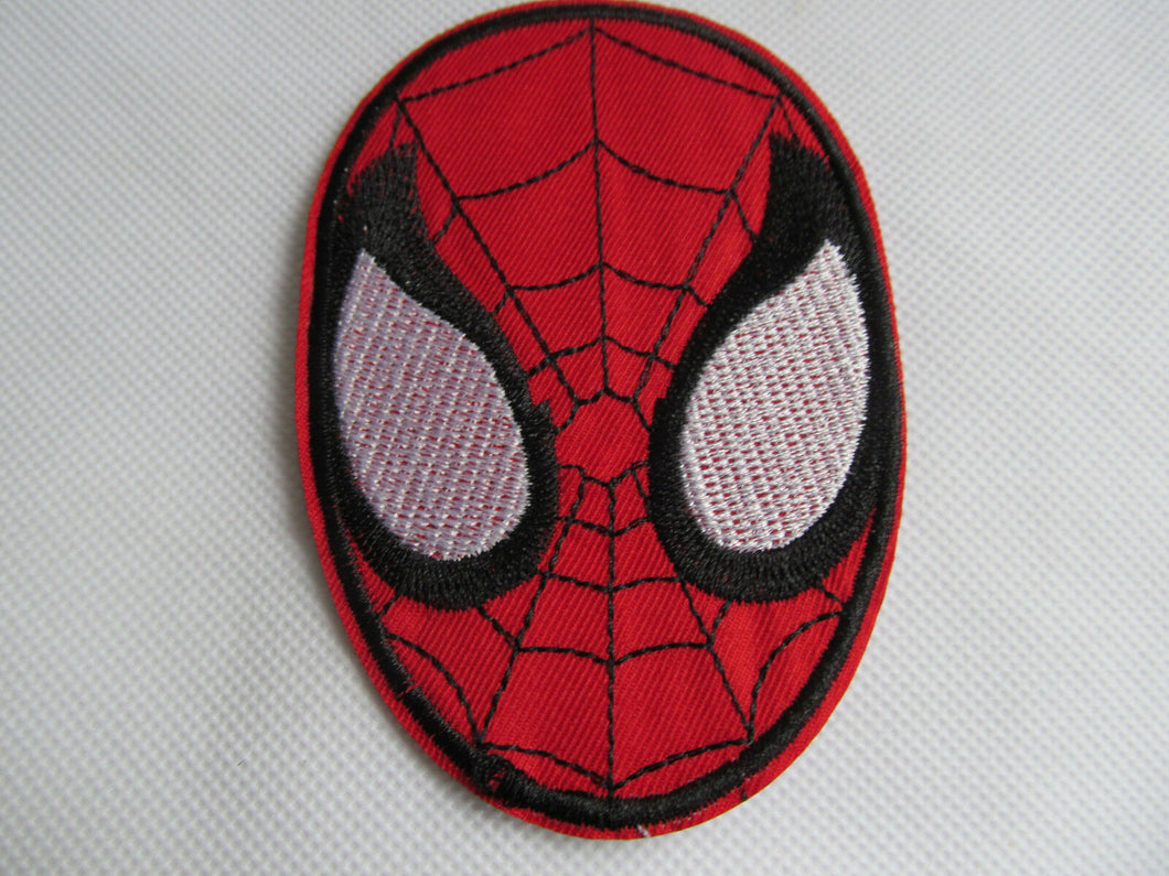 FASHION EMBROIDERY T-SHIRT MARVEL SPIDERMAN FACE IRON SEW ON PATCH UK SELLER