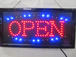 10x wholesale joblot brand new bright Open flashing led shop signs: 48cmx25cm