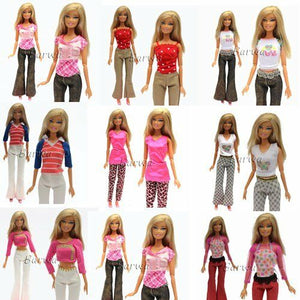 12" DOLL'S SIZED DRESS CLOTHING JEANS & TOP BLOUSE SHIRT OUTFIT UKSELL FREE P&P