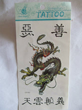Load image into Gallery viewer, 1x SHEET QUALITY MENS BOYS ANGRY CHINESE DRAGON TEMPORARY TATTOOS PARTIES UKSELL
