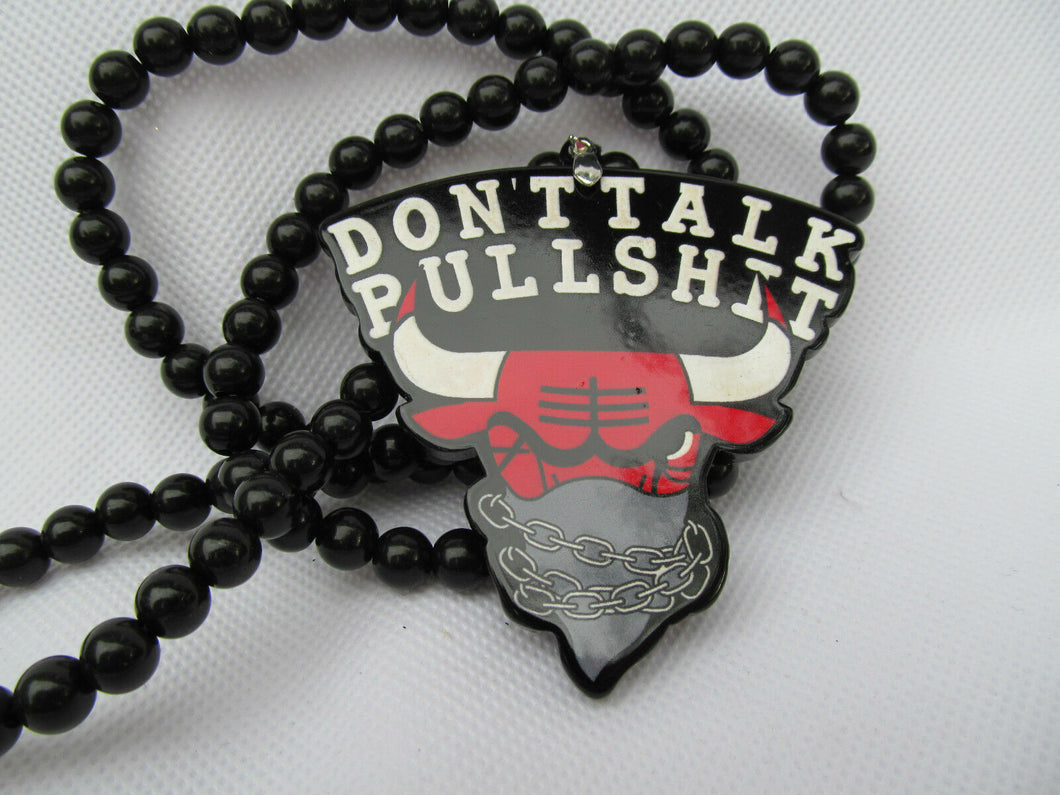 URBAN ACRYLIC DONT TALK BULLSHIT CHICAGO BEADED HIPHOP GANGSTER FASHION NECKLACE