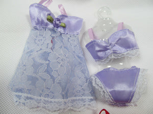 12" DOLL'S SIZE CLOTHING SEXY LACE LINGERIE UNDERWEAR BRA KNICKERS BABY DOLL SET