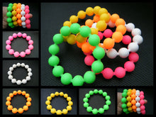 Load image into Gallery viewer, NEON UNISEX CLUBBING RUBBER BALL SILICONE FRIENDSHIP WRIST BRACELET BAND UKSELL
