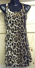 Load image into Gallery viewer, Leopard Animal Print Long Line Racer Back Ladies Lycra Vest Tunic Dress UKSeller
