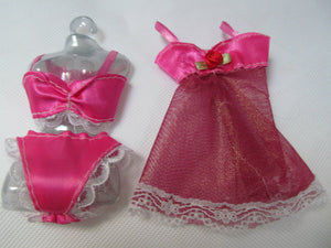 12" DOLL'S SIZE CLOTHING SEXY LACE LINGERIE UNDERWEAR BRA KNICKERS BABY DOLL SET