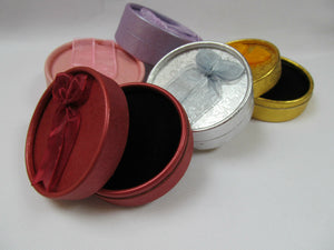 5 or 10 LARGE ROUND LUXURY JEWELLERY EARRING RING GIFT BOXES INSERT 5 COLOURS UK