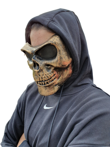 3/4 Face Skull Kids Adults Unisex Fancy Dress Costume Mask Paintballing Free P&P