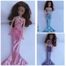 Load image into Gallery viewer, DOLL&#39;S SIZE CLOTHING DRESS PRINCESS MERMAID 2 PIECE OUTFIT 3 COLOURS UK SELLER

