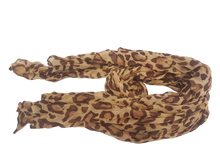 Load image into Gallery viewer, LADIES BROWN or BEIGE ANIMAL LEOPARD PRINT SCARF SHAWL WRAP SARONG FREE UK P&amp;P
