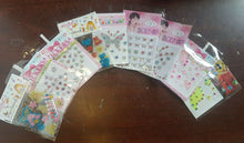 Load image into Gallery viewer, 5 or 10 TEMPORARY BODY ART TATTOOS VAJAZZLE GEL STICKERS FLOWERS HEARTS JEWELS
