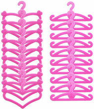 Load image into Gallery viewer, 12, 20 or 30 MINI PINK COAT DRESS CLOTHING HANGERS FOR DOLLS UK SELLER
