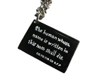 Load image into Gallery viewer, UNISEX DEATH NOTE ANIME MANGA JAPANESE NECKLACE PENDANT 11&quot; CHAIN UK SELLER
