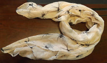 Load image into Gallery viewer, OFF-WHITE BEIGE SPIDER PRINT LADIES SCARF SHAWL SOFT FEEL 160cmx100cm UKSELLER
