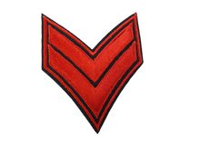 Load image into Gallery viewer, 1x FASHION T-SHIRT RED ARMY CORPORAL 2 STRIPES IRON SEW ON PATCH UK SELLER
