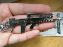Load image into Gallery viewer, FAMAS NOVELTY REPLICA ASSAULT RIFLE MACHINE GUN PISTOL KEYRING CHAIN UK SELLER
