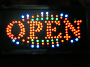 10x wholesale joblot brand new bright Open flashing led shop signs: 48cmx25cm